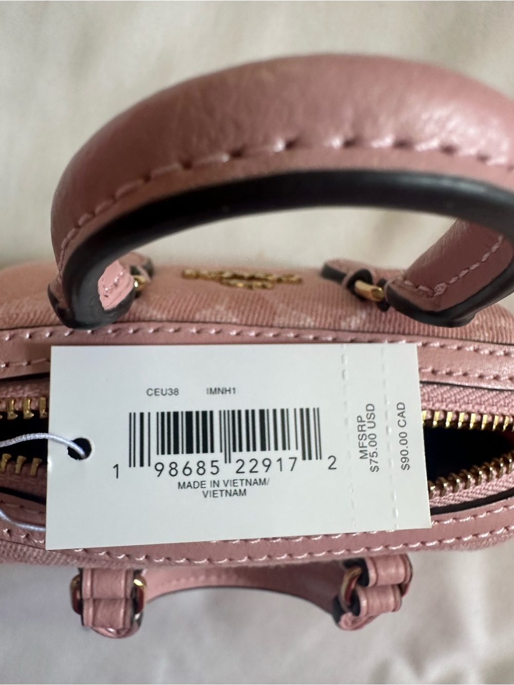 Coach pink denim mini Rowan charm - Picture 3 of 3